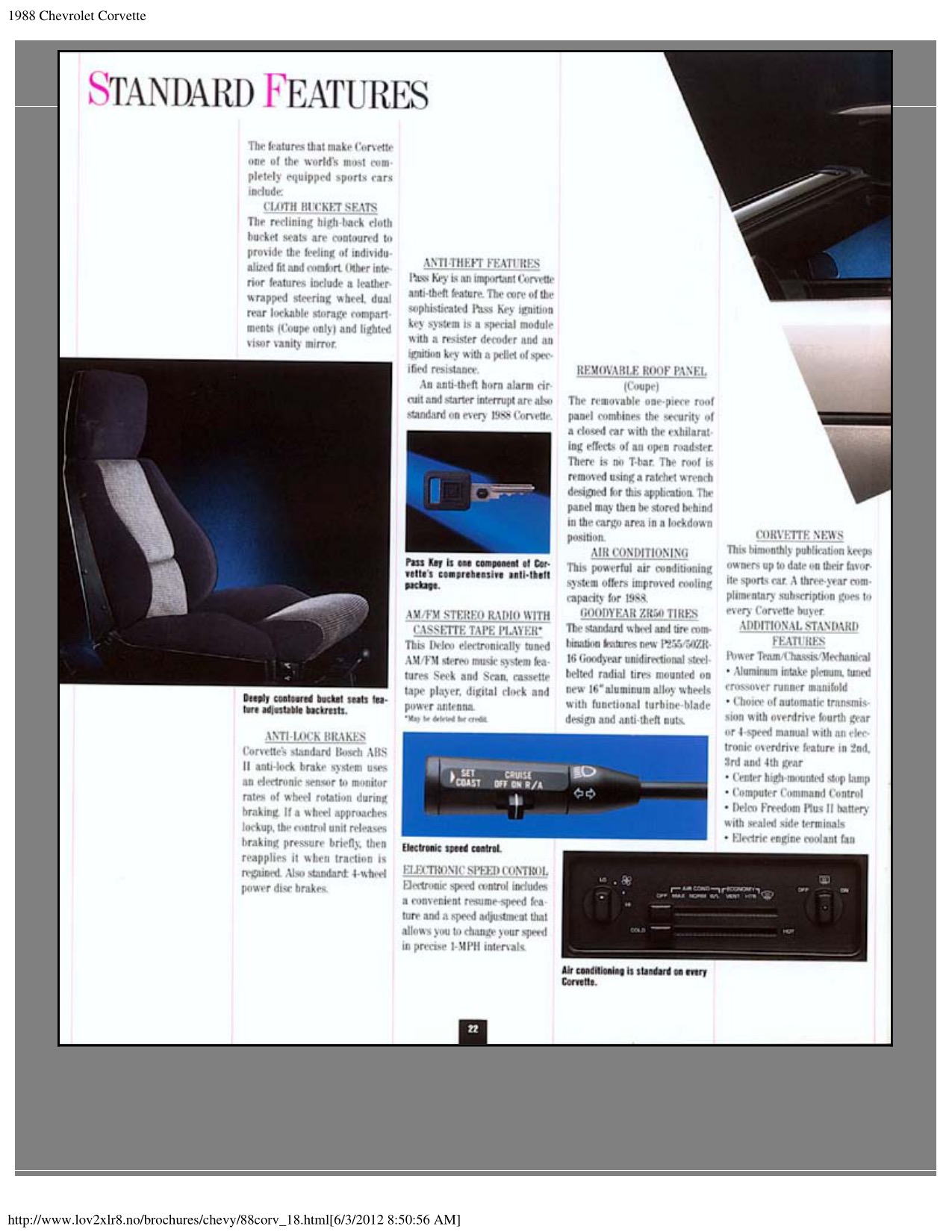 1988 Corvette Brochure Page 18